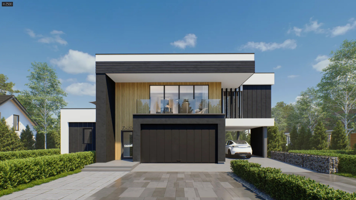 Проєкт будинку Ux204 B30 - Двоповерхові дома у Києві