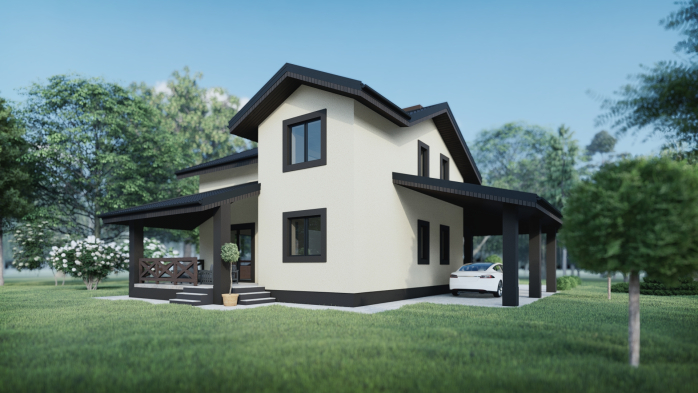Проєкт будинку DBT 206 - Двоповерхові дома у Києві