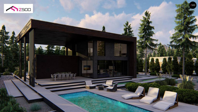 Проект дома Ux167 - 9 Двухэтажные дома в Киеве