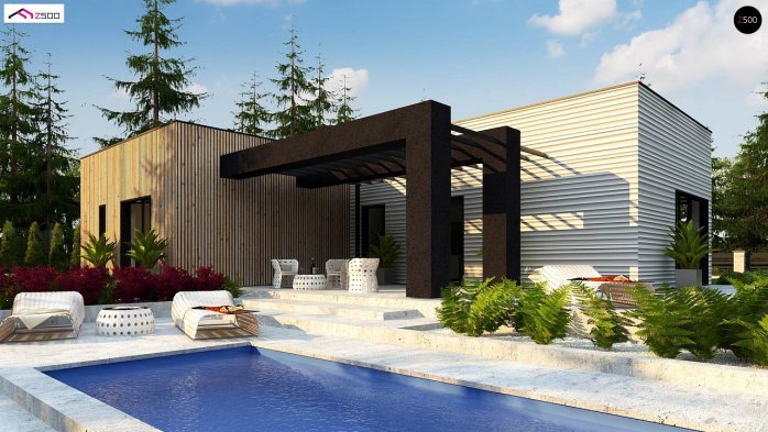 Проект дома Ux161 - 6 Одноэтажные дома в Киеве