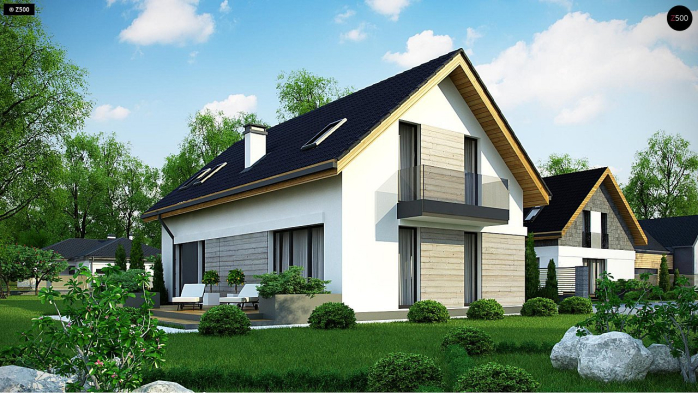 Проект дома U370 - 1 С мансардным этажом дома в Киеве