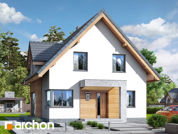 Проект дома Дом в медуницах (Н) - 1 С мансардным этажом дома в Киеве