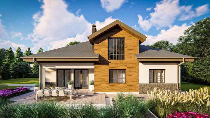 Проект дома Uu10 stu bk - 3 С мансардным этажом дома в Киеве