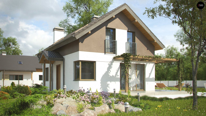 Проект дома U233 - 4 С мансардным этажом дома в Киеве