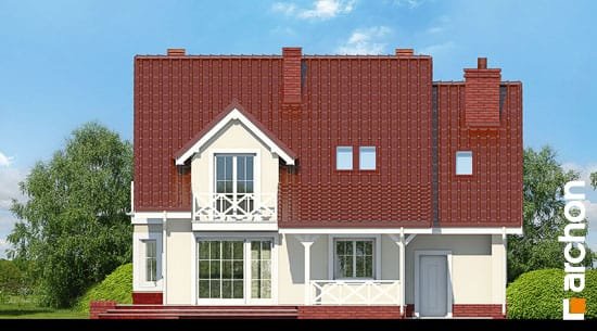 Проект дома Дом в тамарисках 4 вер.2 - 6 С мансардным этажом дома в Киеве