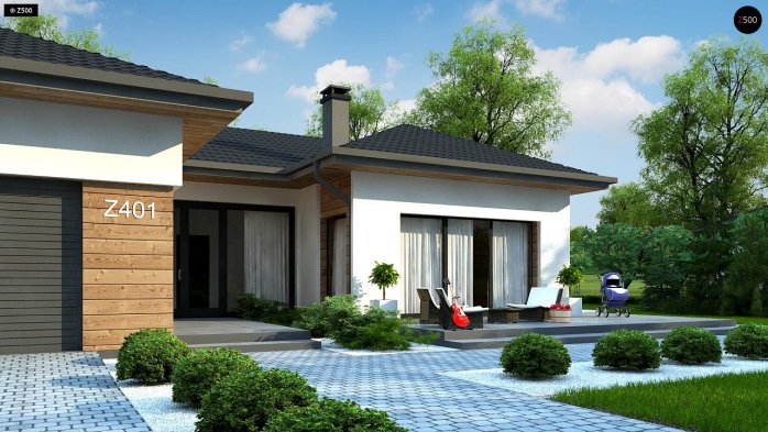 Проект дома U401 - 5 Одноэтажные дома в Киеве