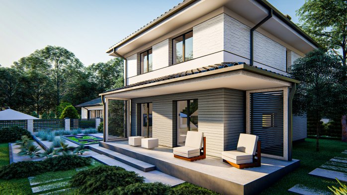 Проект дома U438 - 2 Двухэтажные дома в Киеве