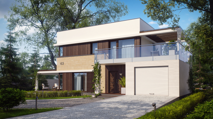 Проект дома Ux63 PK - 1 Двухэтажные дома в Киеве