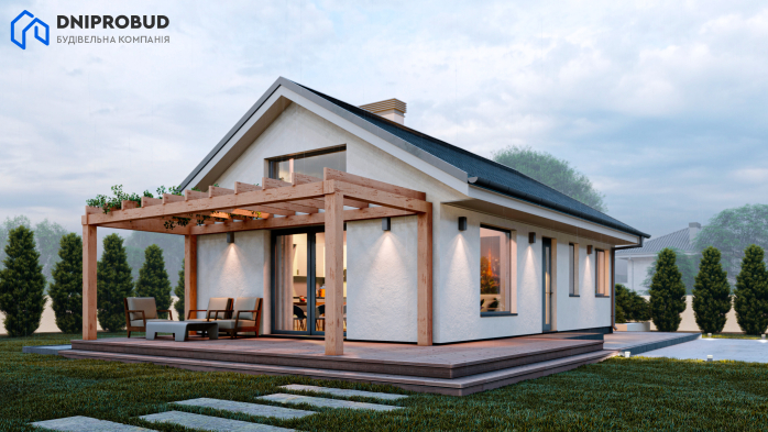 Проект дома DB 50 - 3 Одноэтажные дома в Киеве