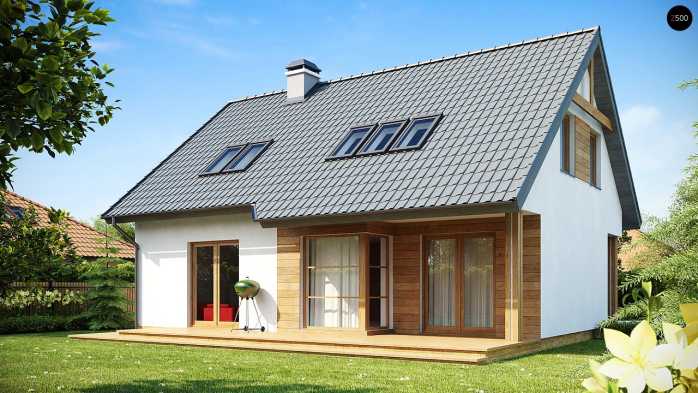 Проект дома U66 - 1 С мансардным этажом дома в Киеве