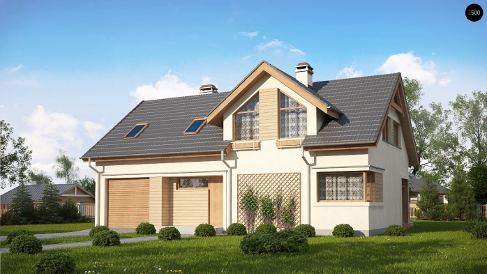 Проект дома U122 v2 - 1 С мансардным этажом дома в Киеве