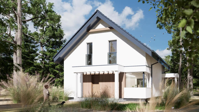 Проект дома U580 - 1 С мансардным этажом дома в Киеве