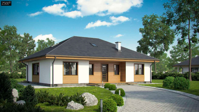 Проект дома U35 bG v1 - 1 С мансардным этажом дома в Киеве