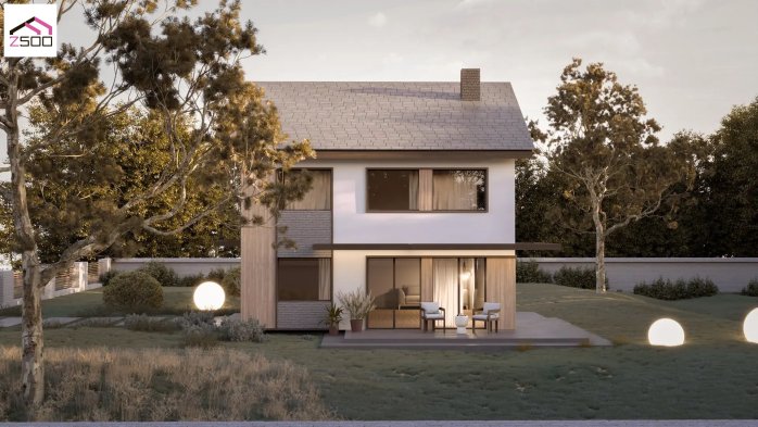 Проєкт будинку U372 v2 - Двоповерхові дома у Києві