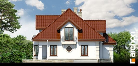 Проект дома Дом под туями вер.2 - 6 С мансардным этажом дома в Киеве