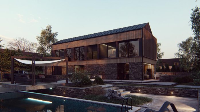 Проект дома U540 - 1 Двухэтажные дома в Киеве