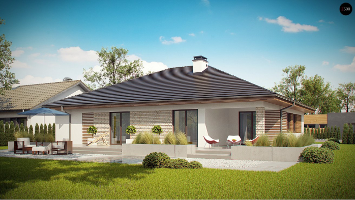 Проект дома U301 S - 2 Одноэтажные дома в Киеве