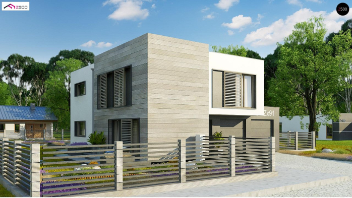 Проект дома Ux91 - 1 Двухэтажные дома в Киеве