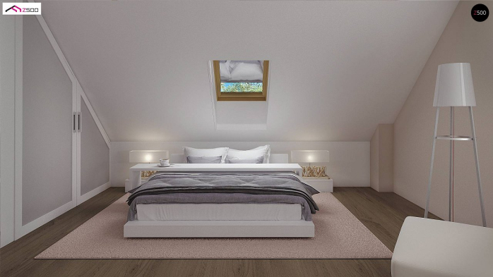 Проєкт будинку U113 - З мансардним поверхом дома у Києві