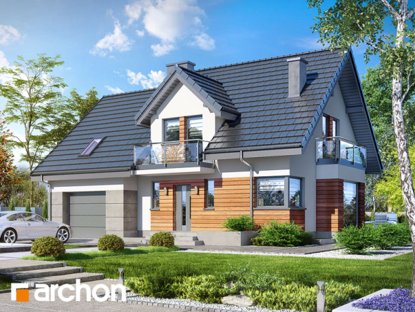 Проект дома Дом в тамарисках 4 (ПН) - 1 С мансардным этажом дома в Киеве