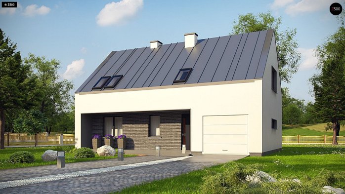 Проект дома U353 - 1 С мансардным этажом дома в Киеве