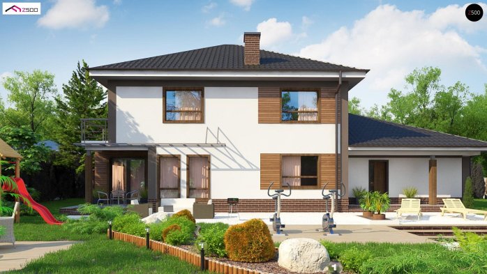 Проект дома Ux12 GL2 - 5 Двухэтажные дома в Киеве