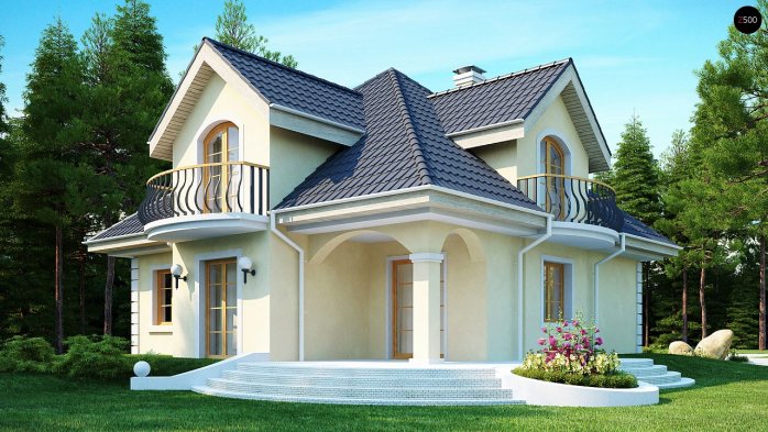 Проект дома U27 - 2 С мансардным этажом дома в Киеве