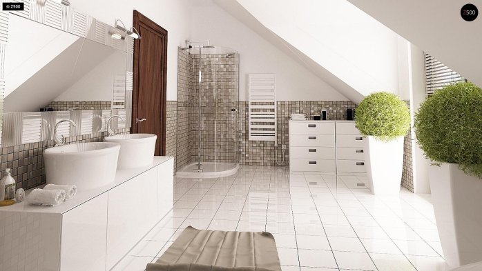 Проєкт будинку U270 - З мансардним поверхом дома у Києві