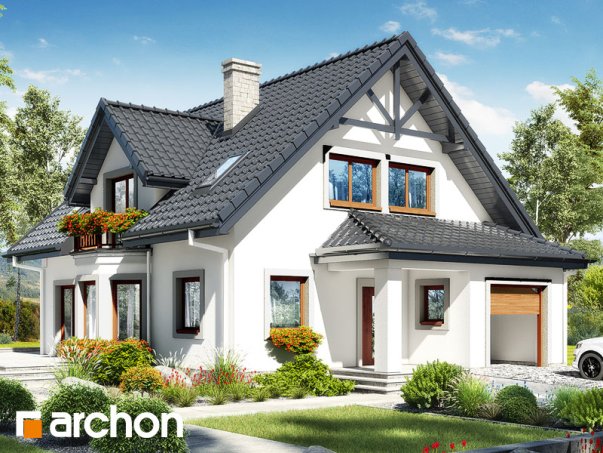 Проект дома Дом в очанке вep. 2 вер.2 - 1 С мансардным этажом дома в Киеве