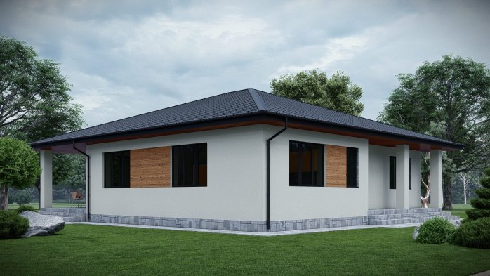 Проект дома DBT 621 - 3 Одноэтажные дома в Киеве
