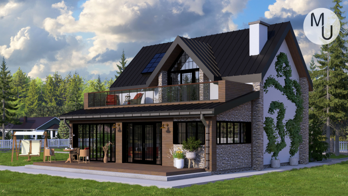 Проект дома DBMU Рейне - 2 Двухэтажные дома в Киеве