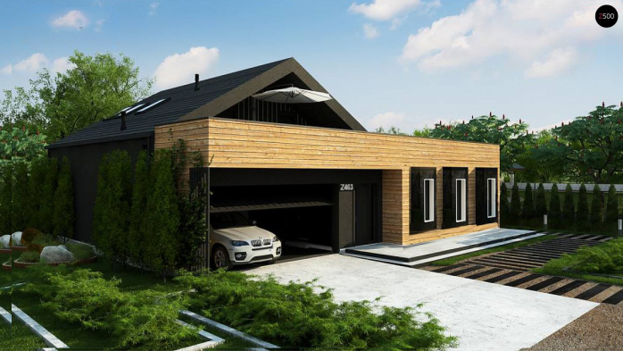 Проект дома U463 - 1 С мансардным этажом дома в Киеве