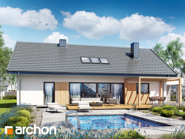 Проект дома Дом в бетулиях - 1 С мансардным этажом дома в Киеве