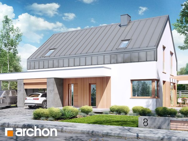 Проект дома Дом в аурорах (Н) - 1 С мансардным этажом дома в Киеве