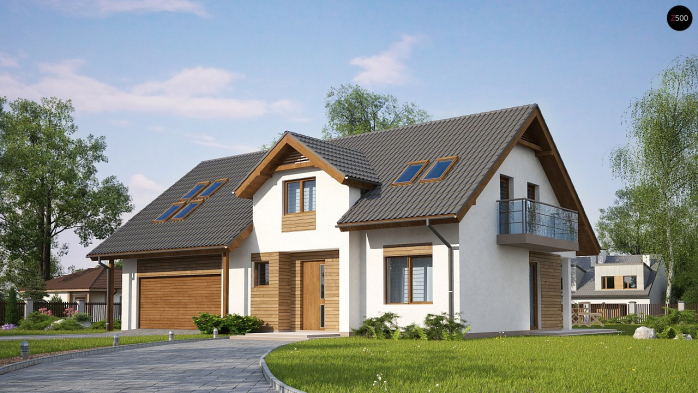 Проект дома U172 GL2 - 1 С мансардным этажом дома в Киеве
