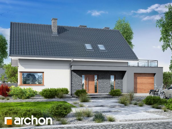 Проект дома Дом в гранадиллах - 2 С мансардным этажом дома в Киеве