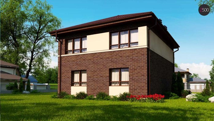 Проект дома Ux24 a pk - 4 Двухэтажные дома в Киеве