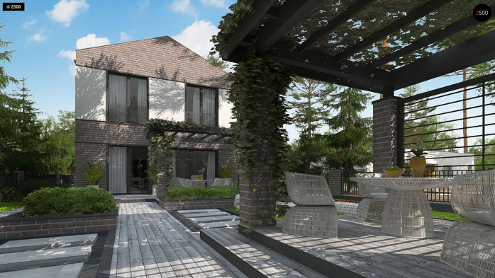 Проект дома U398 v1 - 5 Двухэтажные дома в Киеве