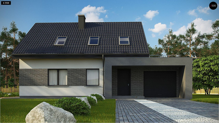 Проект дома U347 - 2 С мансардным этажом дома в Киеве