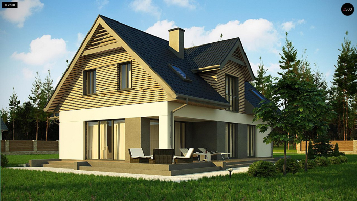 Проект дома U359 - 5 С мансардным этажом дома в Киеве