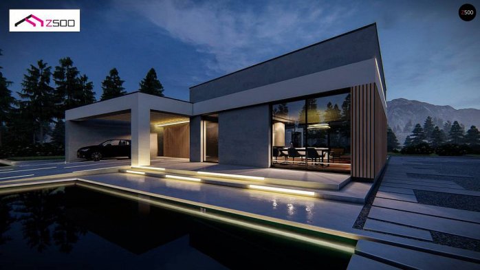 Проект дома Ux87 - 2 Одноэтажные дома в Киеве