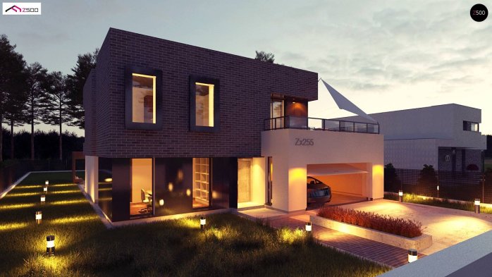 Проєкт будинку Ux255 - Двоповерхові дома у Києві