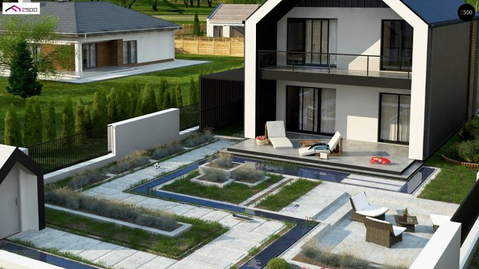 Проект дома U442 - 5 С мансардным этажом дома в Киеве