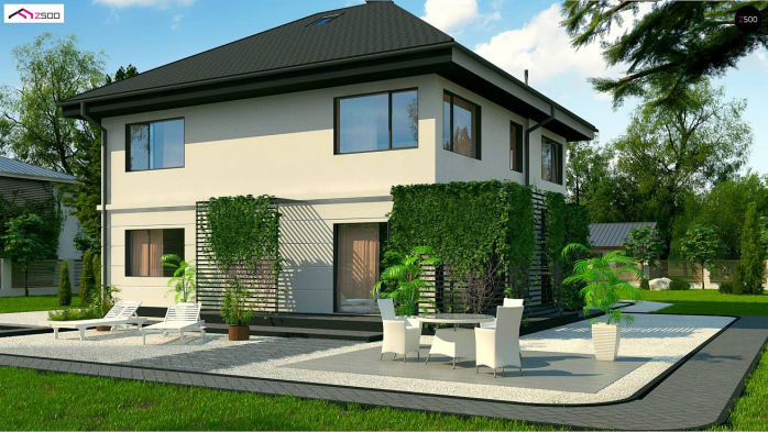 Проект дома Ux10 v1 - 3 Двухэтажные дома в Киеве