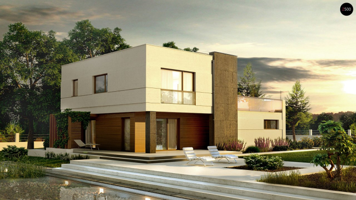 Проект дома Ux54 - 1 Двухэтажные дома в Киеве