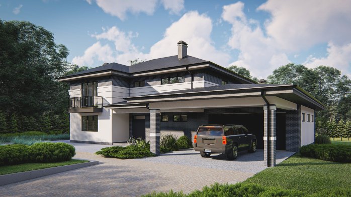 Проект дома Uu13 - 3 Двухэтажные дома в Киеве