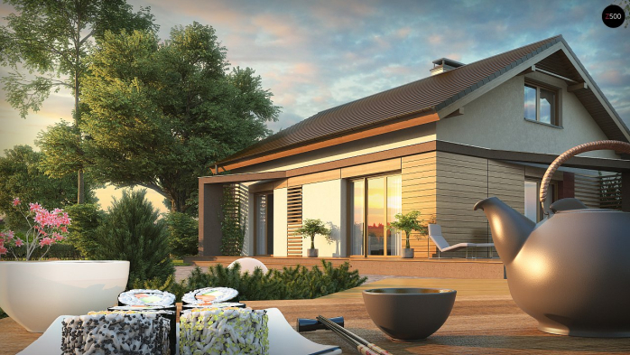 Проект дома U255 a - 4 С мансардным этажом дома в Киеве