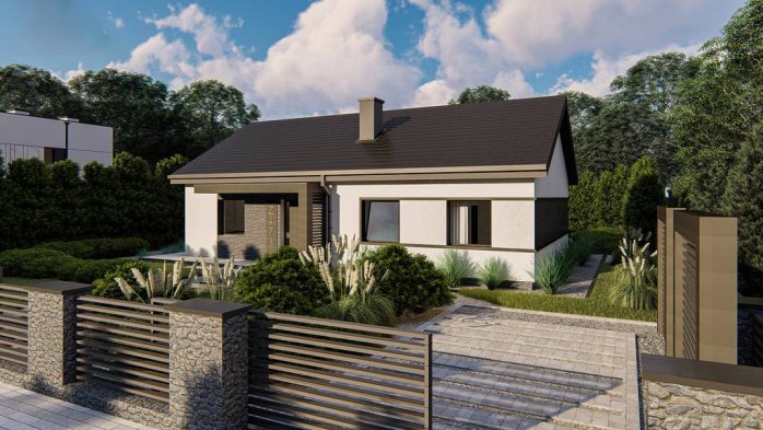 Проект дома U473 - 3 Одноэтажные дома в Киеве