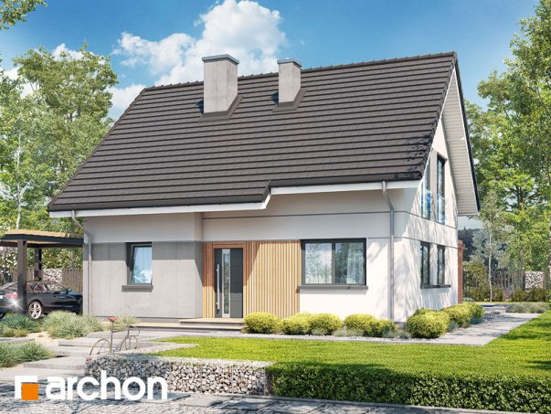 Проект дома Дом в хлорофитуме вер.3 - 2 С мансардным этажом дома в Киеве