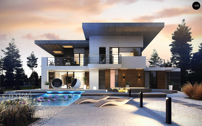 Проект дома Ux22 P - 6 Двухэтажные дома в Киеве